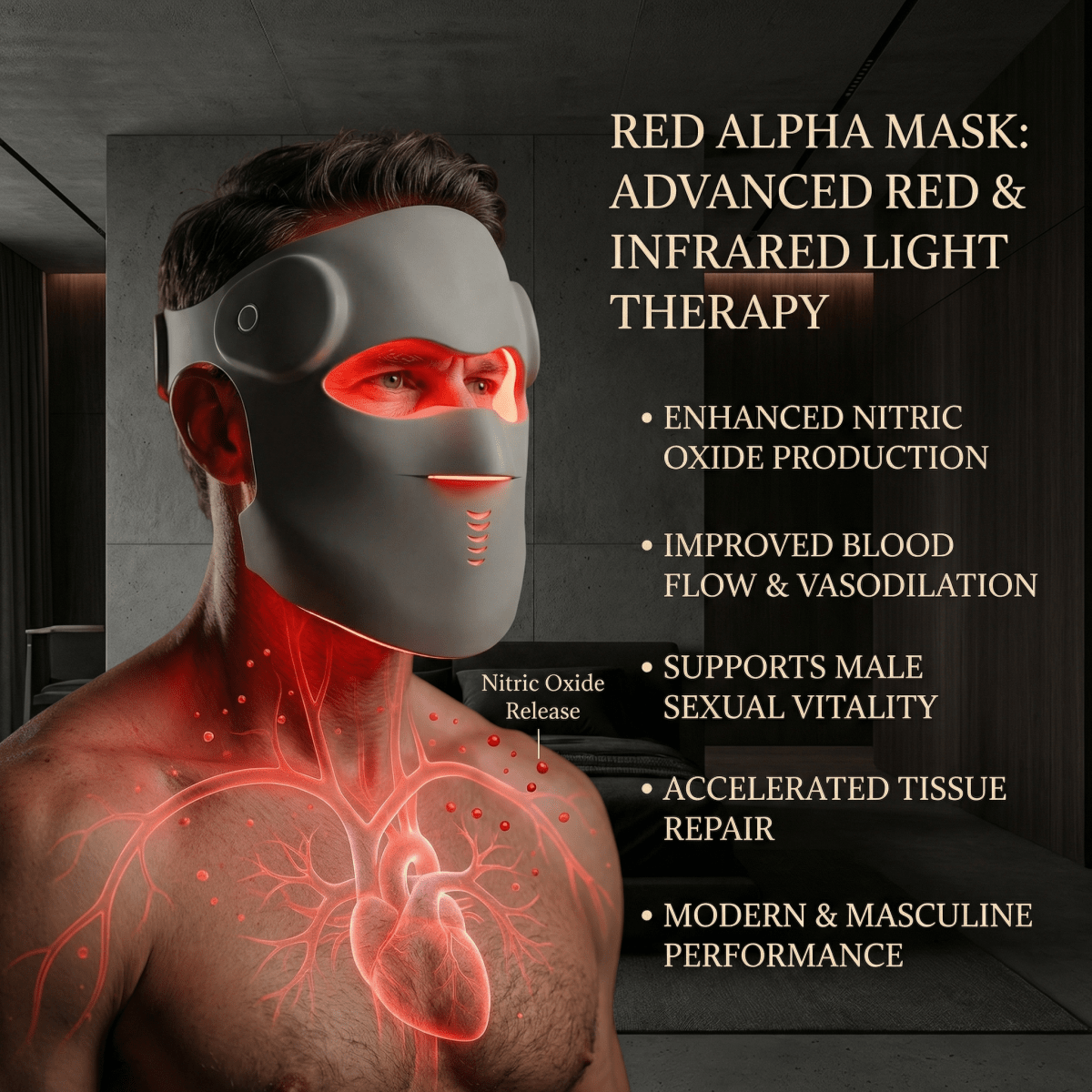 Red Alpha™ Red + Infrared Vitality Mask (FDA Cleared) (Medical Grade) - Red Alpha Labs