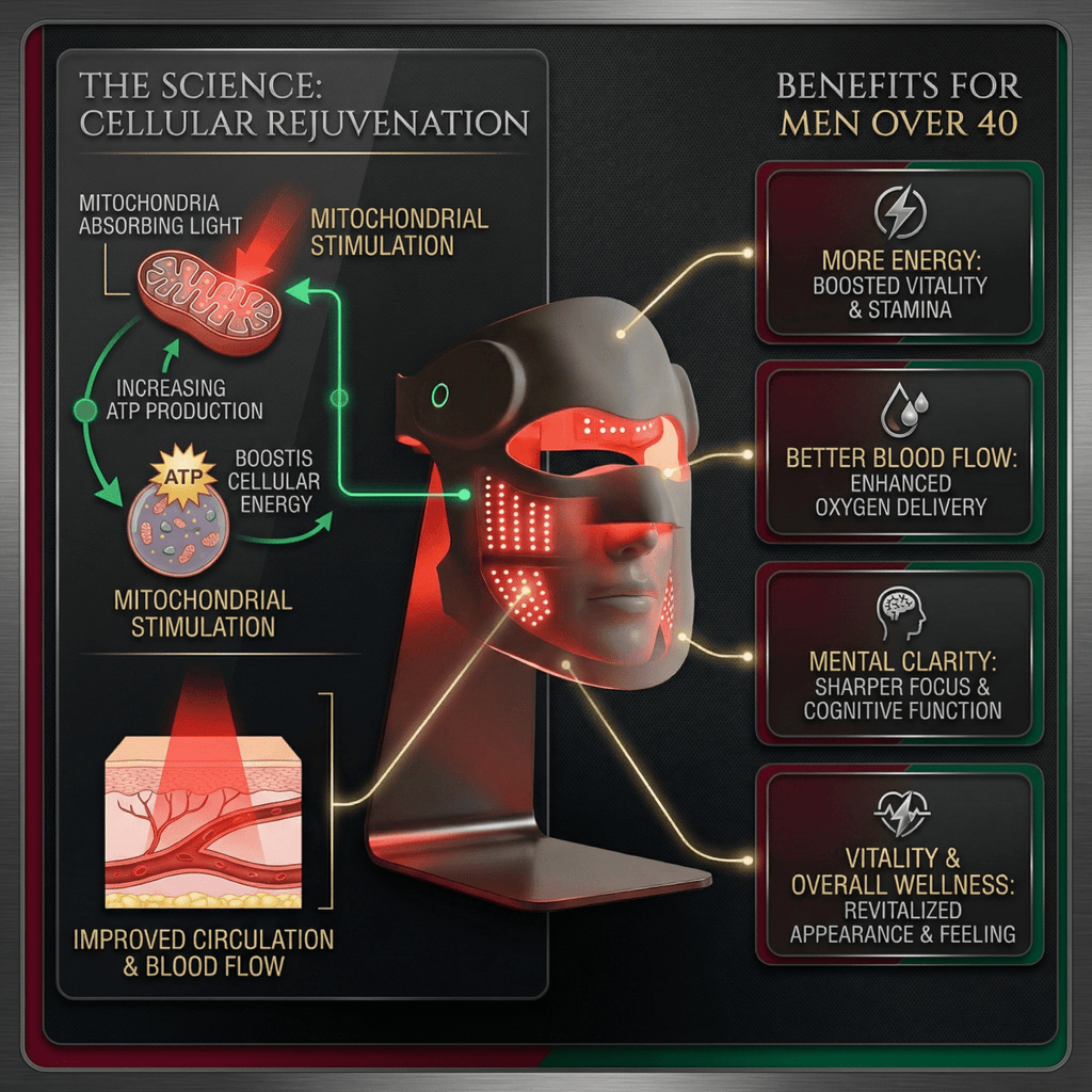 Red Alpha™ Red + Infrared Vitality Mask (FDA Cleared) (Medical Grade) - Red Alpha Labs