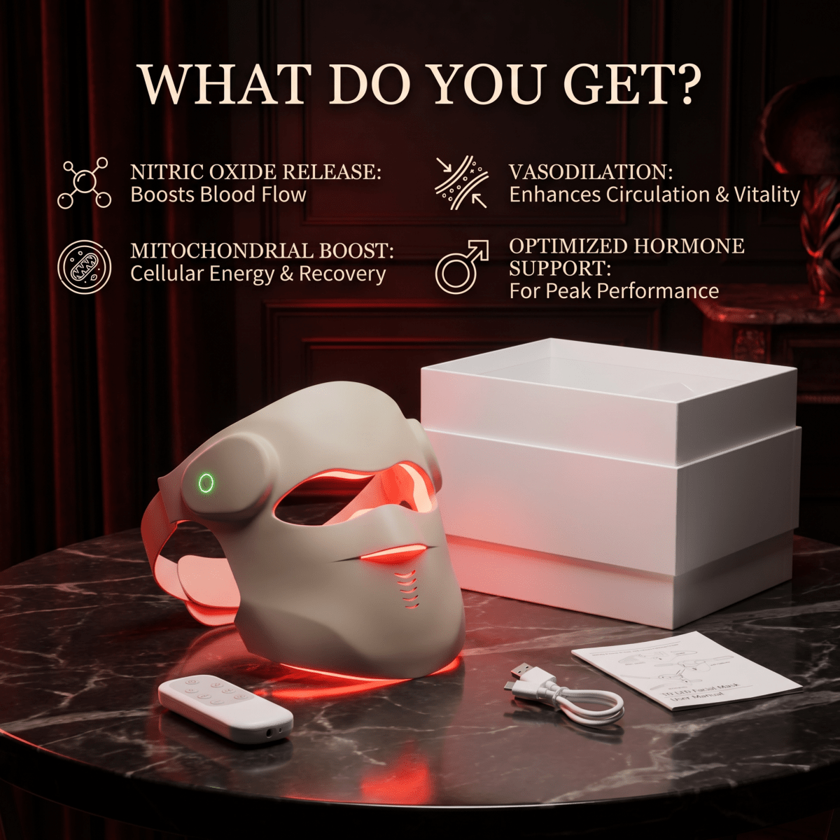 Red Alpha™ Red + Infrared Vitality Mask (FDA Cleared) (Medical Grade) - Red Alpha Labs